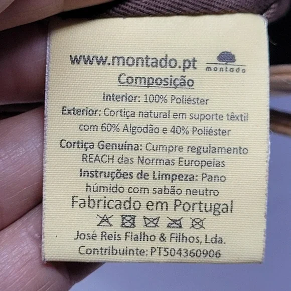 Montado Vegan Cork Backpack Two Toned Tan Brown Taco Flap Minimalist Western - Picture 3 of 12